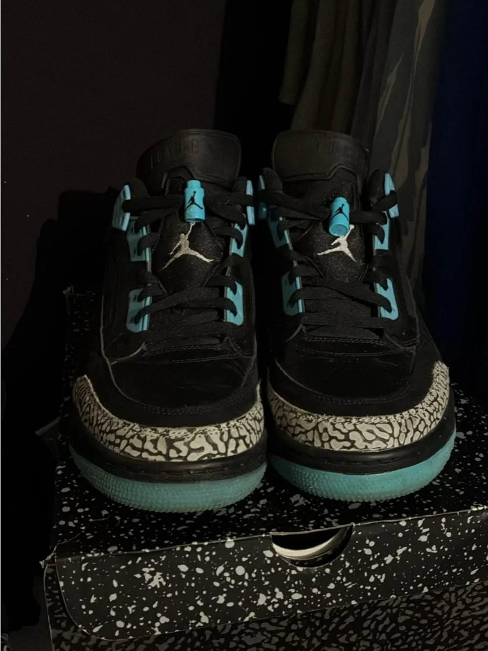 Jordan Spizike Lows (Black/Teal) Size 12